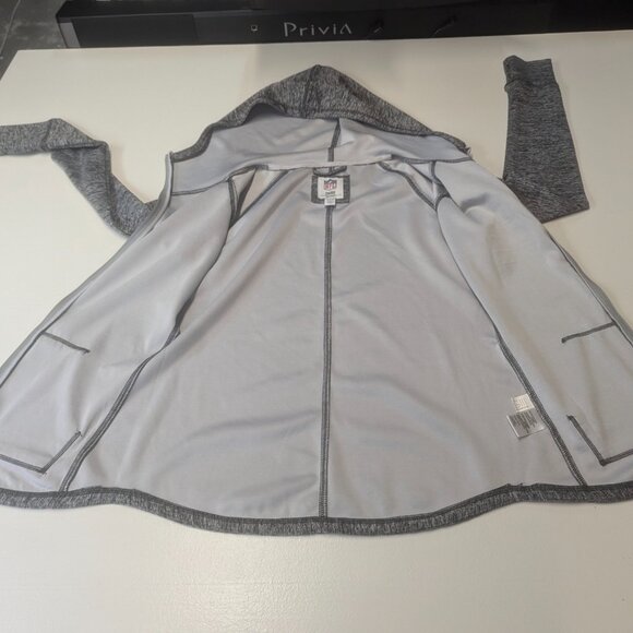 NFL Team Apparel Chiefs Gray Zippered/Hooded Jacket Size Small - Picture 8 of 13